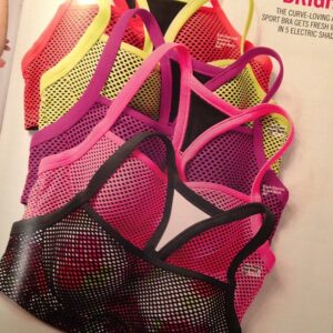 VS mesh overlay sport bra flat