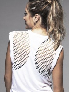 white big mesh tank back