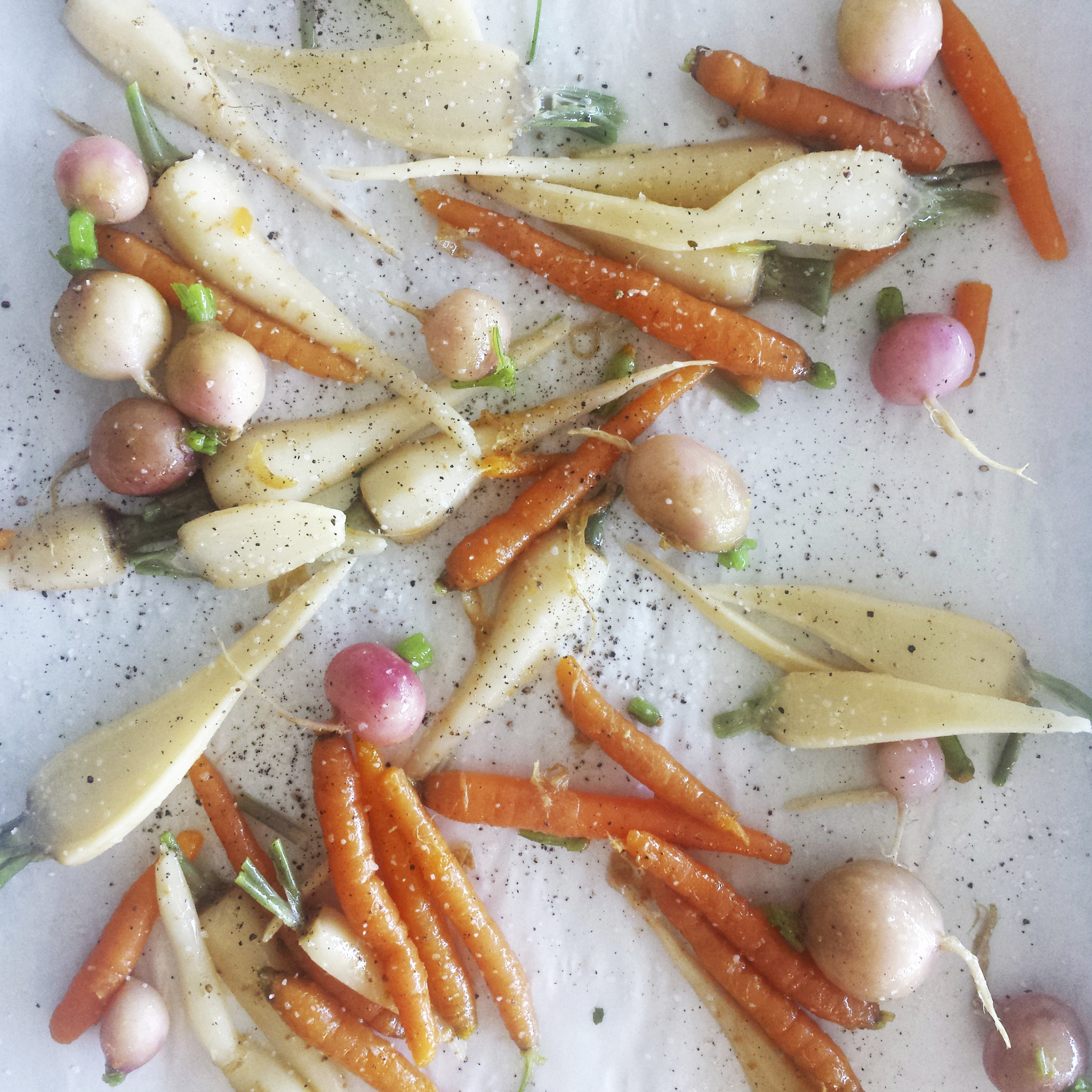 Roasted Baby Root Vegetables with Pumpkin Seed Dip (FM) Zuzka Light