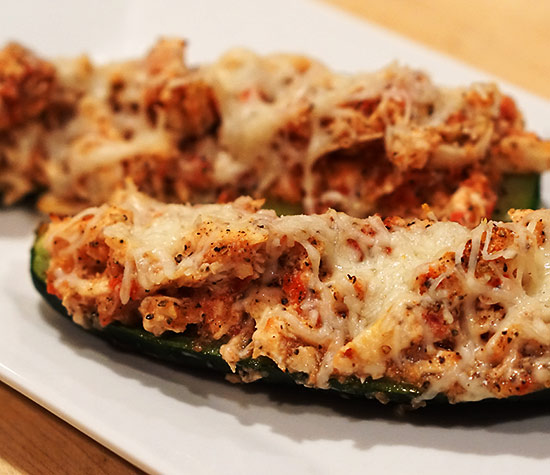 Chicken Parm Zucchini Boats Fm