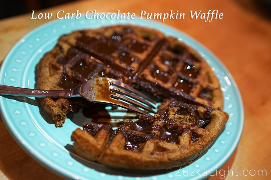 lowcarbchocolatepumpkinwaffle