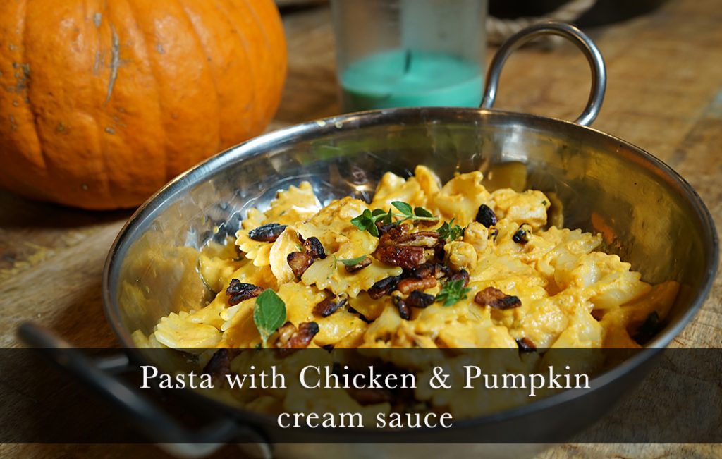 pastawithchickenpumpkincreamsauce