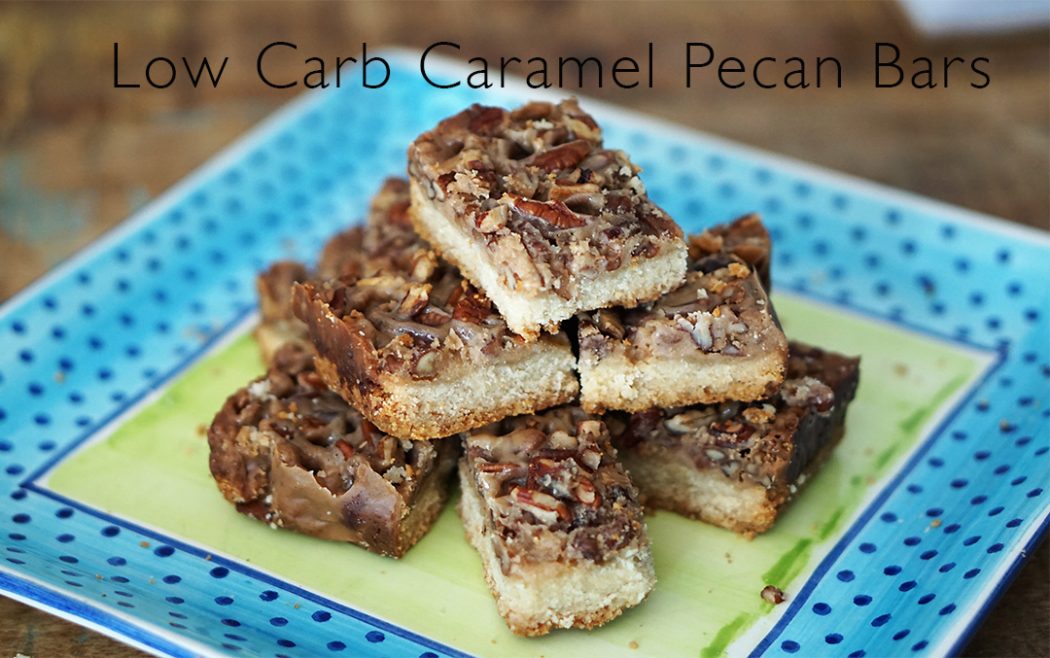 Low Carb Caramel Pecan Bars (FM)