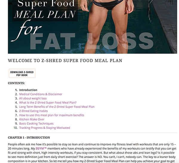  V shred workout pdf for push your ABS